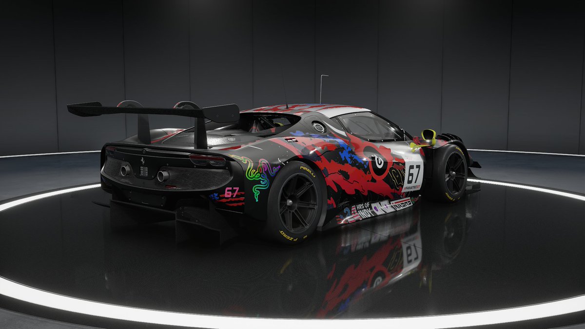 Habibo_24's tweet photo. BIG ANNOUNCEMENT: I will participate in the oNiD Racing 24 Hours of Indy. This is going to be the car i will be driving. The Nr.67 Ferrari by the Ace Raceworks team, what a beauty 😍 #oNiD #Ferrari #ACC https://t.co/h6IRkoXeeo