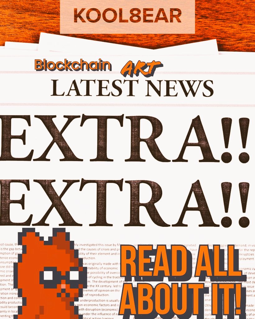 Goooooooooood mornin' beautiful people 😍
It's Thursday and a 🐻 is thirst-ay 🥵 for that 🎨🖌️
Dope creations and people is what's it about!
#Collectors you might want to check out a plethora of talent!
And trailblazers 🫡❤️‍🔥
Let's go do what we do!
This 🐻ain't going no where!