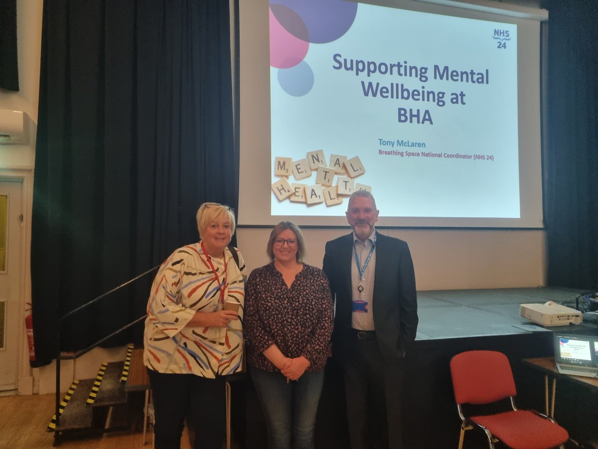 This week is #MentalHealthAwarenessWeek, and we were delighted to welcome Tony Mclaren, National Co-ordinator for Breathing Space to BHA. Tony gave an excellent presentation that sparked many interesting discussions about supporting mental Wellbeing in the workplace.