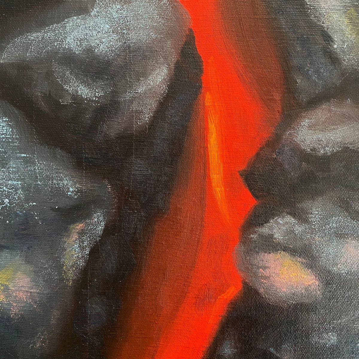 rbkfuchs's tweet image. BLOOD OF THE EARTH
(Rock and Lava - Oil on canvas)
#volcaniclandscape #geologictime #artofnature
