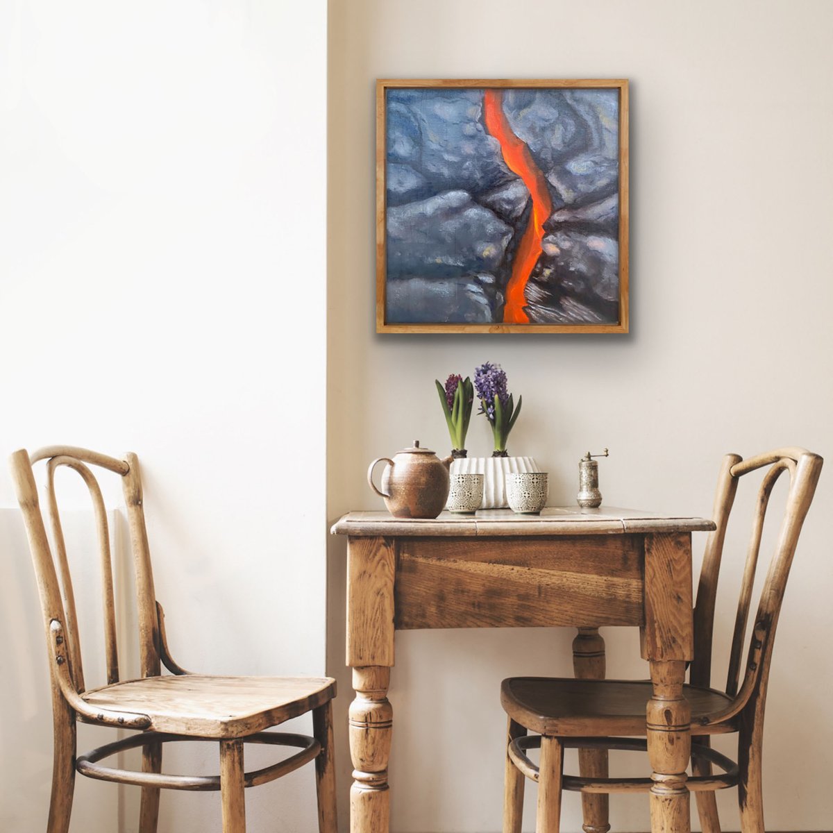 rbkfuchs's tweet image. BLOOD OF THE EARTH
(Rock and Lava - Oil on canvas)
#volcaniclandscape #geologictime #artofnature