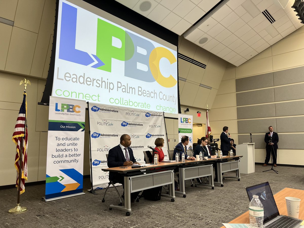 Good morning from <a href="/PBStateCollege/">Palm Beach State College</a>. Getting the scoop on the recent legislative session from <a href="/TinaPolsky/">State Senator Tina Polsky</a> <a href="/BobbyPowellJr/">Senator Bobby Powell, Jr.</a> <a href="/RepMikeCaruso/">Mike Caruso</a> <a href="/LeadershipPBC/">Leadership PBC</a>