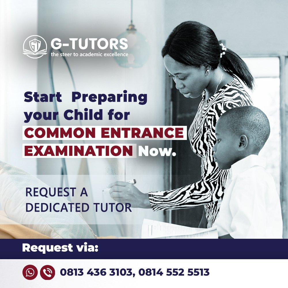 tutors_g's tweet photo. With early preparations, your child would be tutored in ACCURACY and SPEED.

Request for a tutor today.

Gain admission into the school of your choice. https://t.co/6nnA8ViQFf
