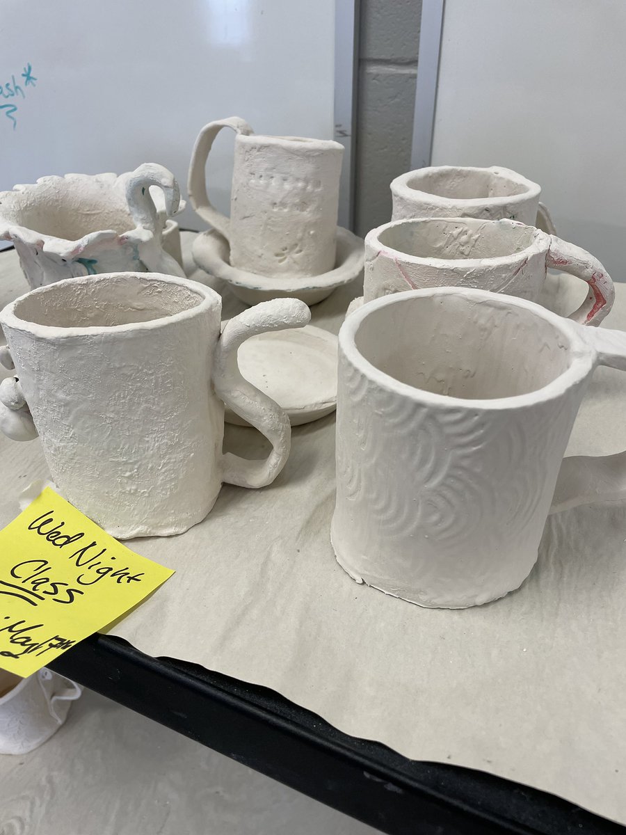 Mugs from last night’s Glaze session are ready to go in the kiln. Sing up for the next clay mug building session is posted on my website. HRCE students can follow the link to sign up sites.google.com/gnspes.ca/hrce…