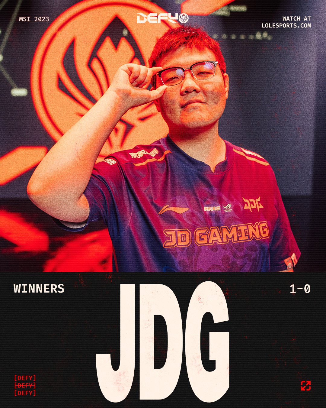 LoL Esports on Twitter "JDGWIN JDGaming with a commanding win in