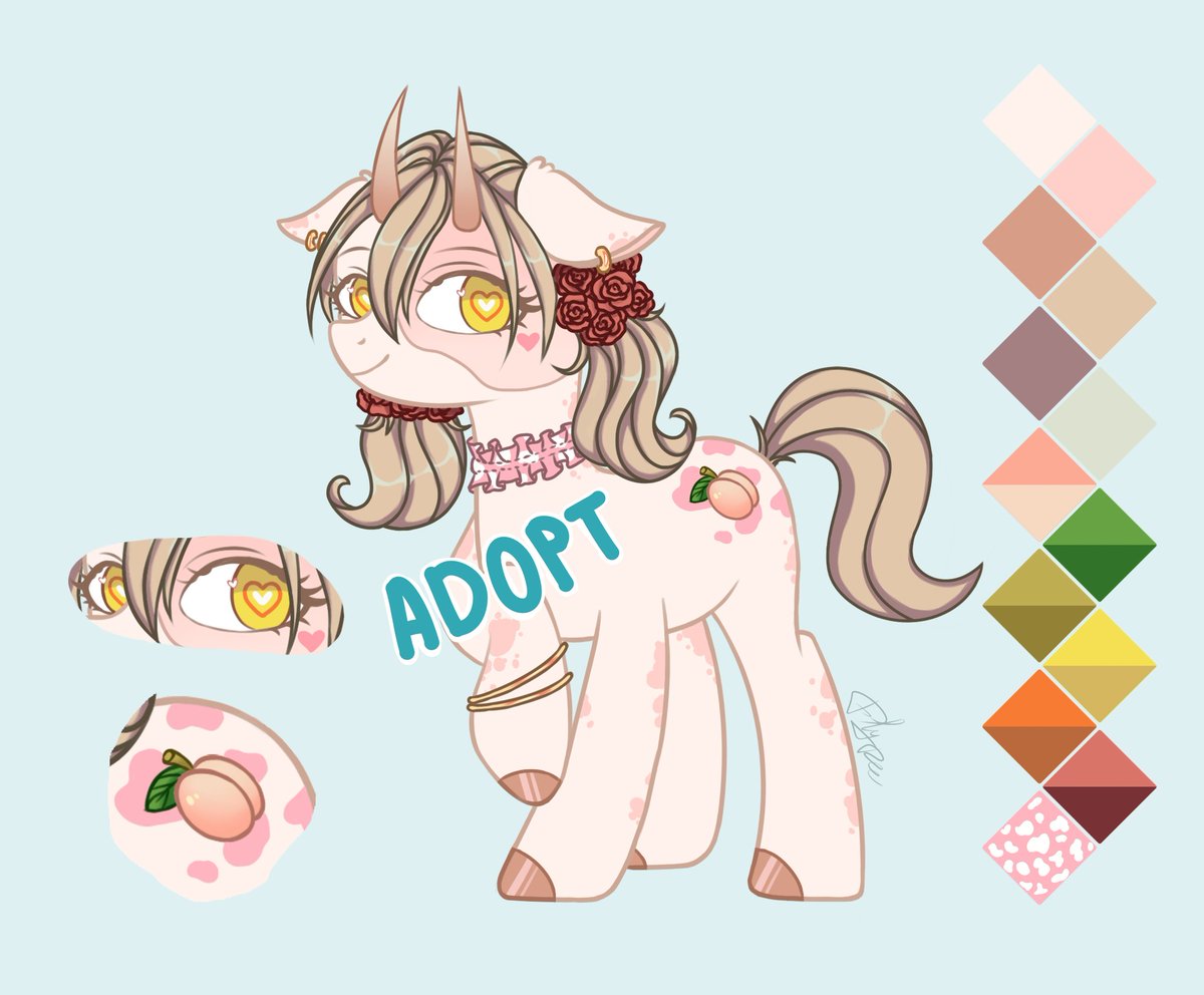 Flyree8's tweet photo. (OPEN) Cute pony with horns
~SB: 10$
~MI: 2$
~AB: 50$

★ Auction ends in 72 hours hours
★ PayPal only (USD) 

#adoptablesopen #pony #auction #ponyadoptsopen #art #DigitalArtist #characterdesign https://t.co/pWHLoNXf1e