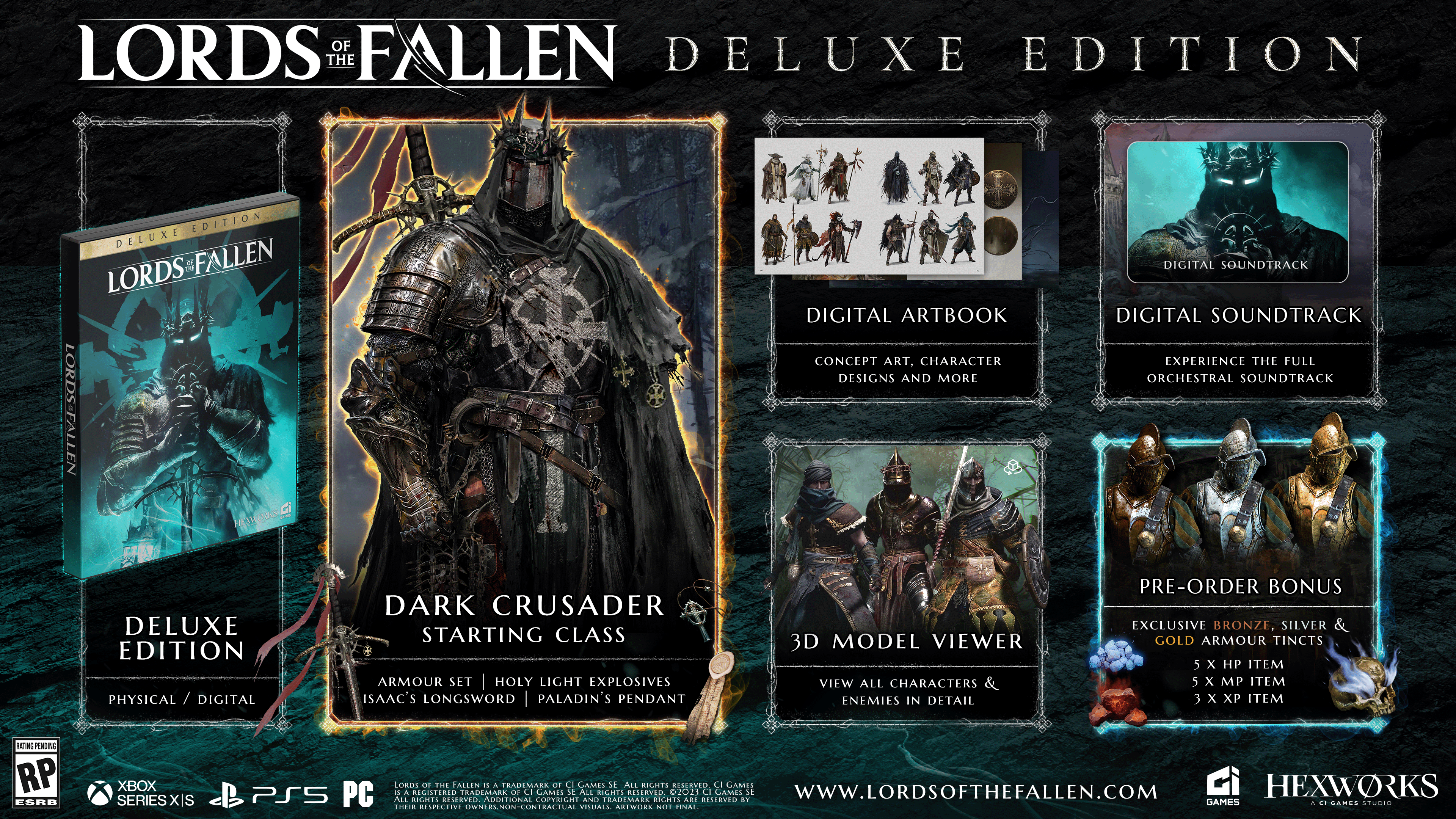 LORDS OF THE FALLEN on X: Burn a brighter light through the darkness with  EXCLUSIVE bronze, silver, & gold armour tincts. Only available with the  LORDS OF THE FALLEN Deluxe Edition. Pre-order