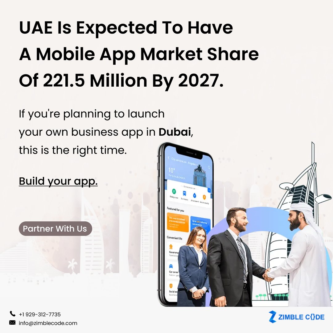 zimblecodeus's tweet image. If you are interested in launching a #businessapp in Dubai, contact Zimble Code for the best assistance and services. We are a leading app development company in the US | UAE | and the UK.

Feel free to drop us an email at business@zimblecode.com

Visit: bit.ly/3IoyN5i