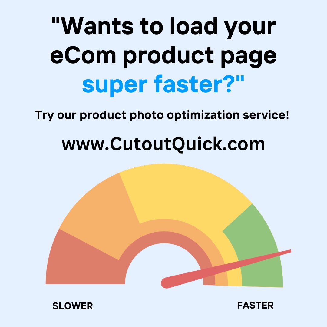 CutOutQuick's tweet image. Editing &amp;amp; retouching isn't enough for a better eCommerce experience in 2023. You have to optimize your product photos for eCommerce to load the page faster so visitors can react quickly.
Try our product photo optimization for eCom for free at cutoutquick.com