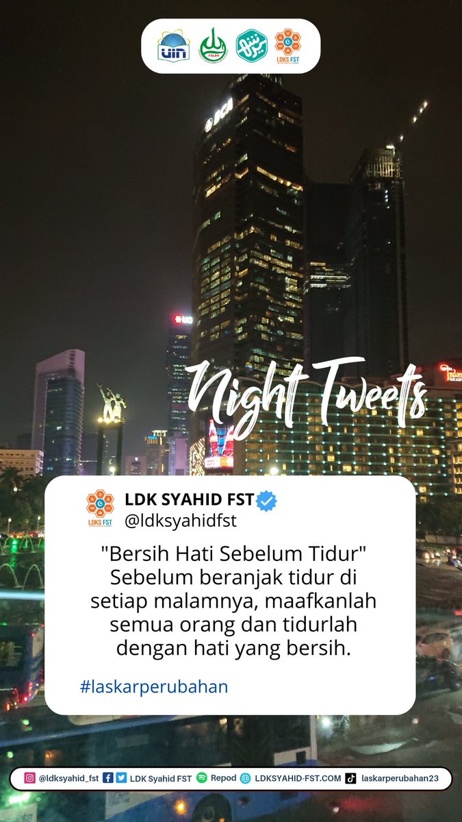 Ldksfst_uinjkt's tweet photo. #NightTweets
#YukMentoring
#KitaAdalahSaudara
#NGL-LINK
#DahwahThroughSocialCreativity
#LaskarPerubahan
#LDKSyahid
#PijarAskara
#FSLDKBanten
#UINJakarta
➖➖➖➖➖➖➖➖
Media Sosial LDK Syahid
https://t.co/gyfUlkPJU2 https://t.co/pRKyfFYKI3