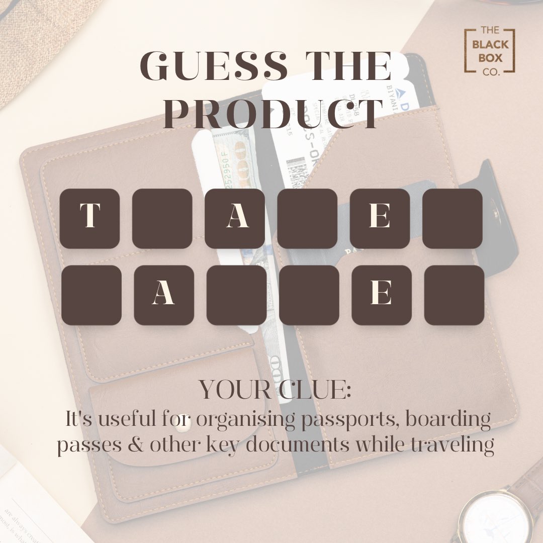 Psst...it's ready for your next adventure
Guess what is it in the comments below!
#theblackboxco #tbbc #travelaccessory #travelaccessories #travelessentials #passportcover #travelwallet #veganleatheraccessories #sustainability #travelwallet #personalised