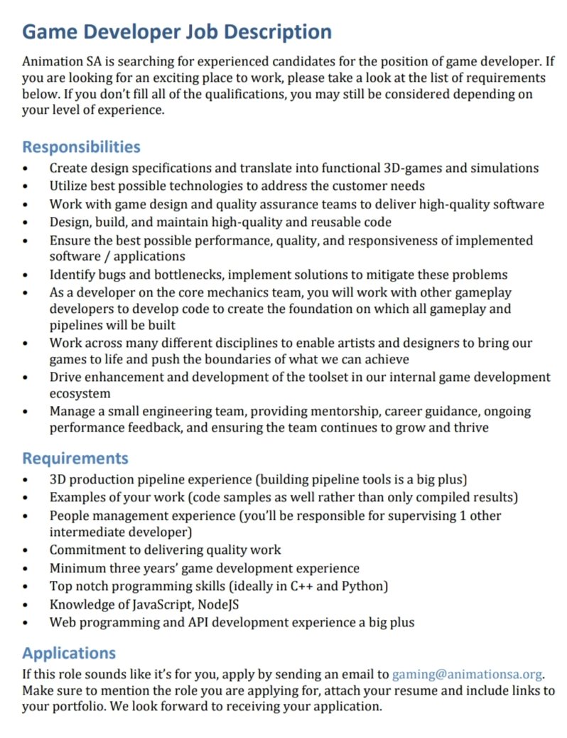 AnimationSA's tweet photo. 📢Job Alert

Positions are available immediately. https://t.co/JEHHkqVNaW