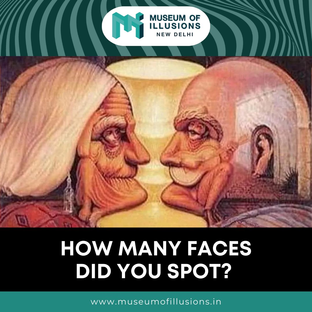 Can you count the faces hiding in picture?🔍🎭

Dive into a world of illusion at the Museum of Illusion!👀✨

🎫Book your tickets now : museumofillusions.in/tickets/
.
.
#MuseumOfIllusionsNewDelhi #Illusion #Faces #Fun #MindBlowing