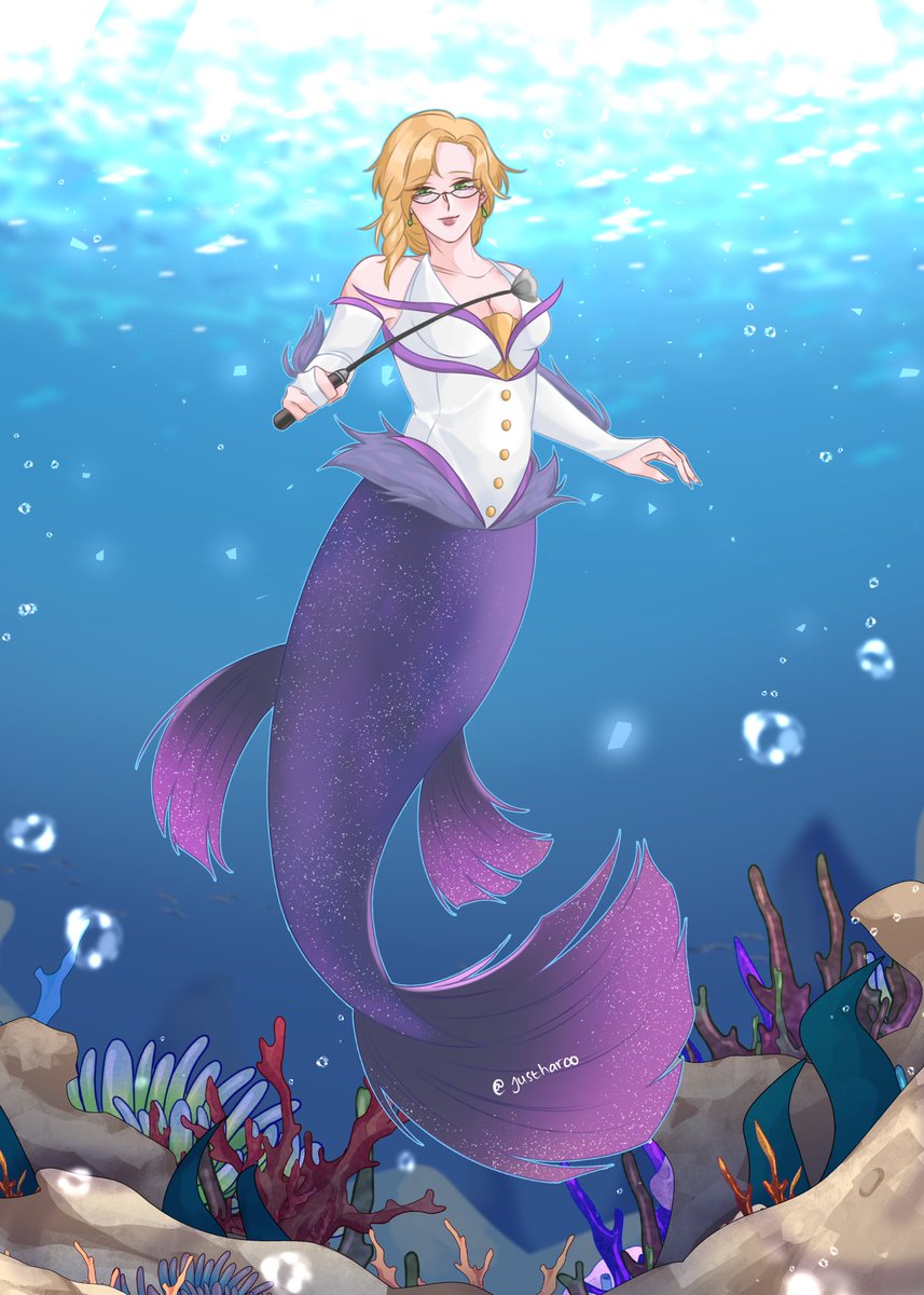 justHaroo's tweet photo. My contribution for rwby mermay. Glynda as underwater witch fish
#RWBYMerMay #glyndagoodwitch https://t.co/u8xIPomRum