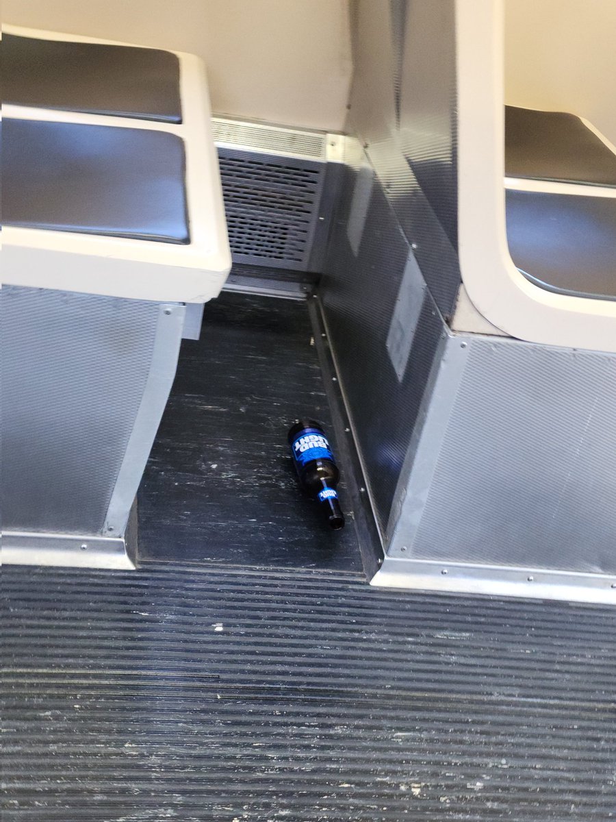 @MBTA I guess there is no clean up crew for the trains anymore? Someone was drinking on the train. #bullfight #beerontrains #publicintoxication