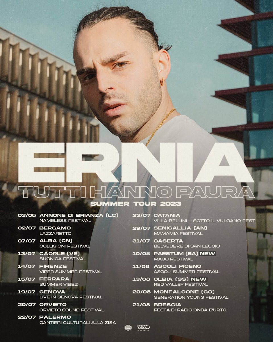 Il calendario estivo di <a href="/holyernia/">Ernia</a> si aggiorna: PAESTUM ed OLBIA, arriviamo. Prevendite disponibili qui thaurus.it/erniasummertou… #thaurus #ernia