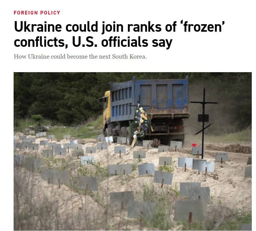 SprinterPress's tweet photo. Politico: US is preparing for the possibility of freezing the conflict in Ukraine

Washington no longer believes in the success of the counteroffensive of the Armed Forces of Ukraine, the newspaper writes. That is why the United States is discussing options to freeze the conflict.

Suspension of the NVO involves the definition of certain borders that Ukraine and Russia would agree not to cross, the newspaper notes.