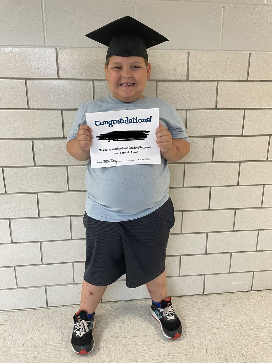 MrsDiazBRE's tweet photo. Celebrating two Reading Recovery graduates this week! When you can read, you can do anything!! We are ready for second grade!! @rrcna_org @MissWinkler110 @TriciaSMyers #WeBelieveinBRE #ReadingRecoveryWORKS @BREMustangs https://t.co/la4FMZAtGs