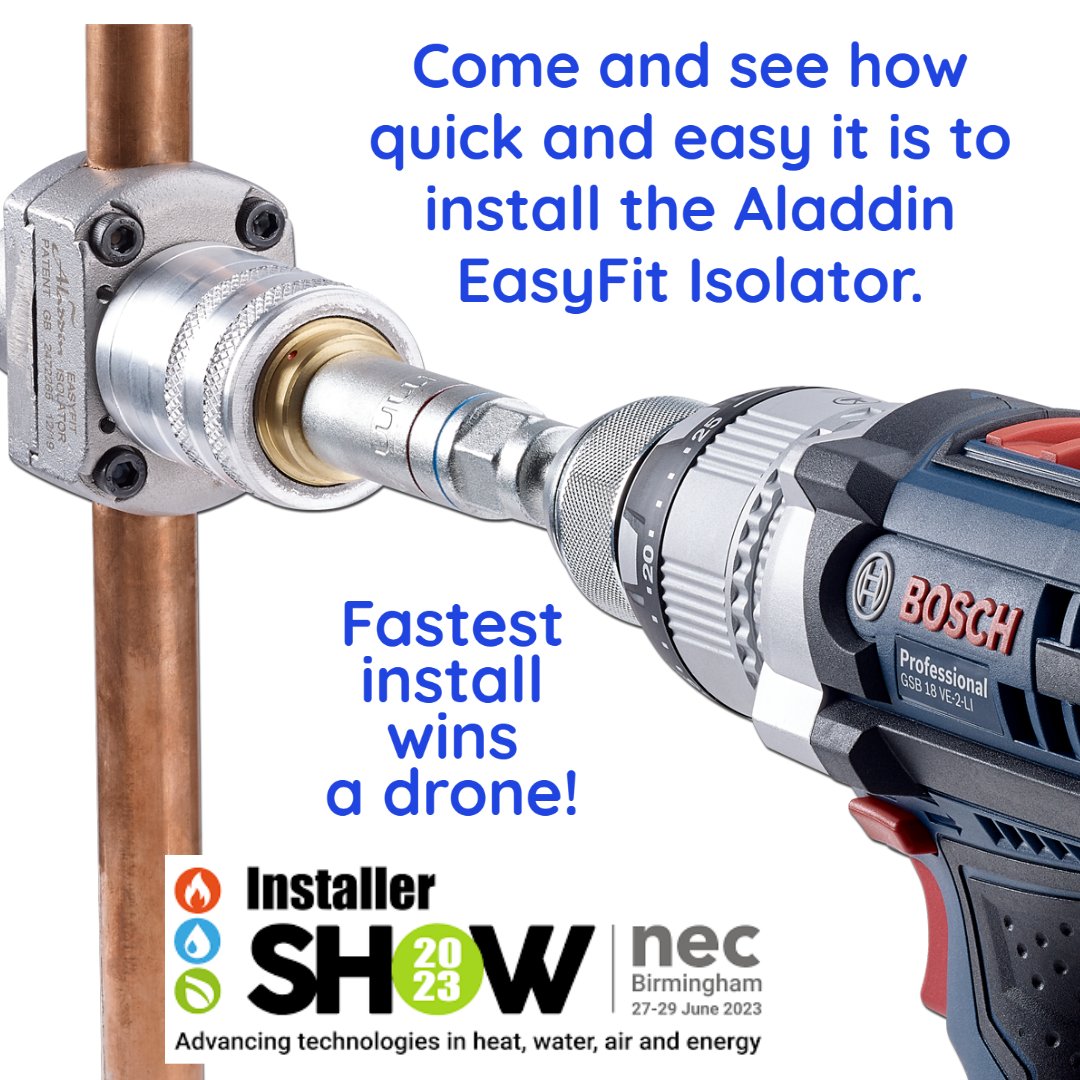AladdinNlb's tweet photo. Stop by stand 126 for a chat, have a go yourself!
https://t.co/uLlzlZVIfQ  for your free visitors pass.
#plumber #plumbers #plumbing #waterdamage @Installermag #plumbingproblems #plumbingsolutions #HVAC #mechanical #energysaving #plumbproud #easyfit #radiator https://t.co/H4OxtoaFNu