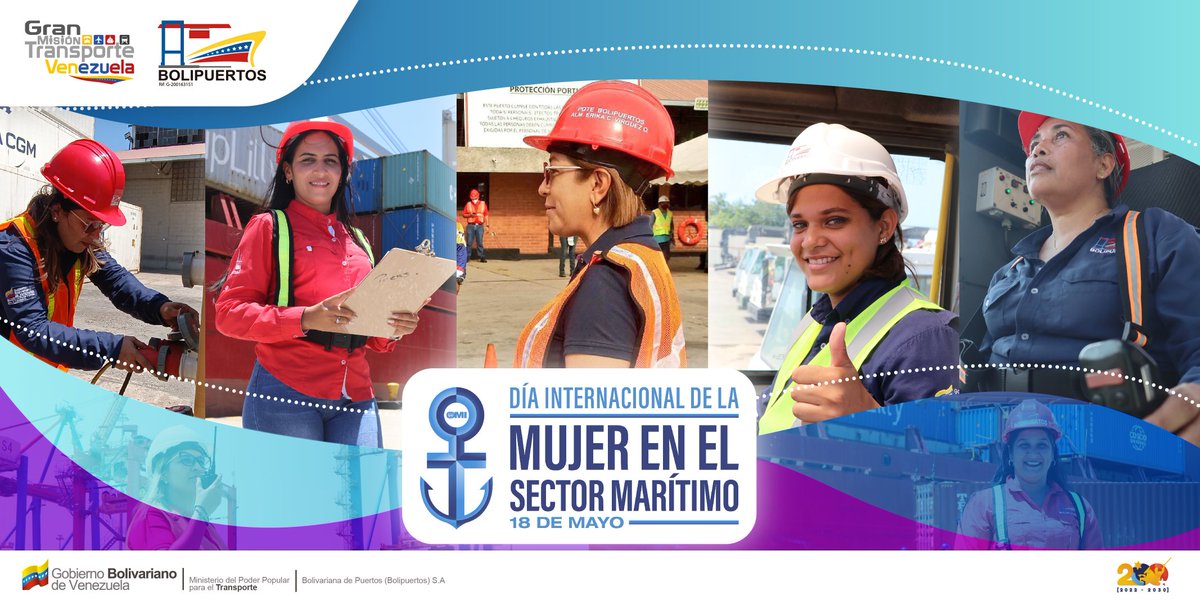 #Hoy nos unimos a la celebración del Día Internacional de la Mujer en el Sector Marítimo en homenaje a las heroínas que desde nuestra institución trabajan como protagonistas en la optimización operativa en pro del comercio marítimo y portuario internacional
#DíaDeLaMujerMarítima