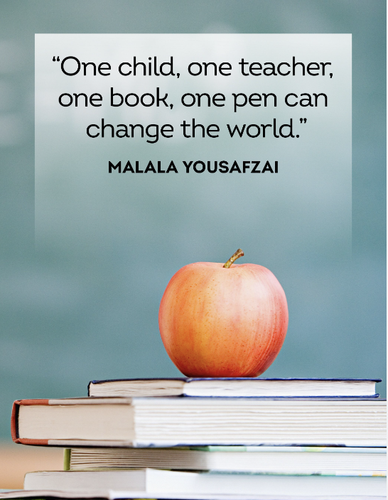 'One child,
   one teacher,
    one book,
      one pen
    can change
      the world.'
       Malala Yousafzai

#DefineYourWhy #purpose #believe #learning #teaching #rethink_learning #teachpos #tlap #edchat #BuildHOPEedu #formativechat #CrazyPLN