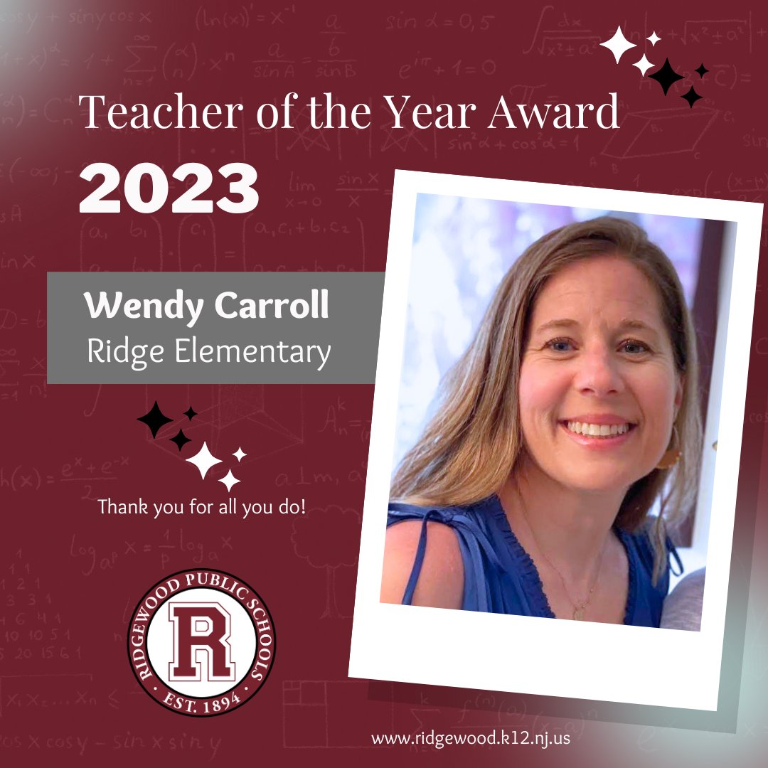 Announcing our 2022-2023 Teachers of the Year - from Ridge Elementary School -
#TeamRidgewood #MaroonPride #TeacherOfTheYear