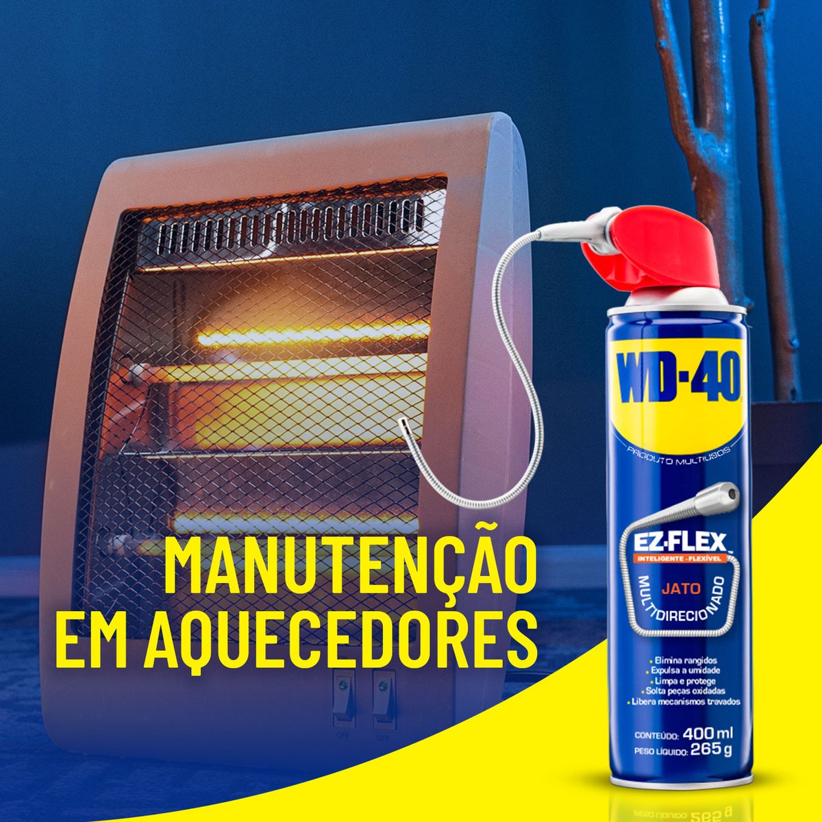wd40brasil's tweet photo. O Inverno chegou! ❄😊 Aproveite para fazer aquela manutenção no seu aquecedor para não passar frio! *Atenção: Produto Aerossol - efetue a aplicação sempre com o equipamento desligado da fonte de energia e resfriado, aguarde que o gás aerossol evapore antes de ligá-lo novamente. https://t.co/uVPARBk2LN