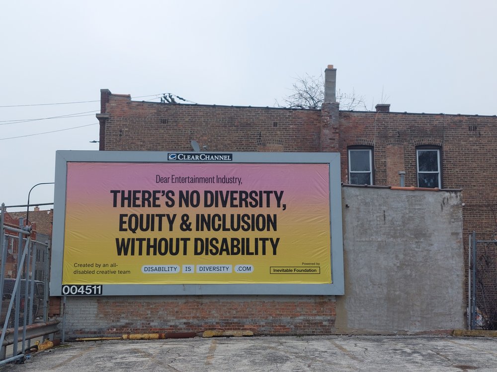 suzanne deveney (@soozed) on Twitter photo I've been seeing these all over Chicago. Such an important message.
(photo credit: <a href="/DisabilityIsDEI/">Disability Is Diversity</a> disabilityisdiversity.com/billboards) I've been seeing these all over Chicago. Such an important message.
(photo credit: <a href="/DisabilityIsDEI/">Disability Is Diversity</a> disabilityisdiversity.com/billboards)