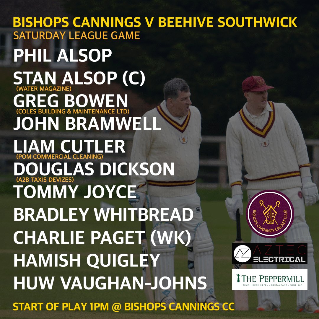 BishopsCCC's tweet image. Team news ⭐️

This Saturday will see us return to Spaniels Bridge for our first home game of the league campaign, playing @CCBeehive. 

➡️ Greg Bowen, Brad Whitbread
⬅️ Matt Lever, Harry Easton

1pm, Coate - come and join the fun.