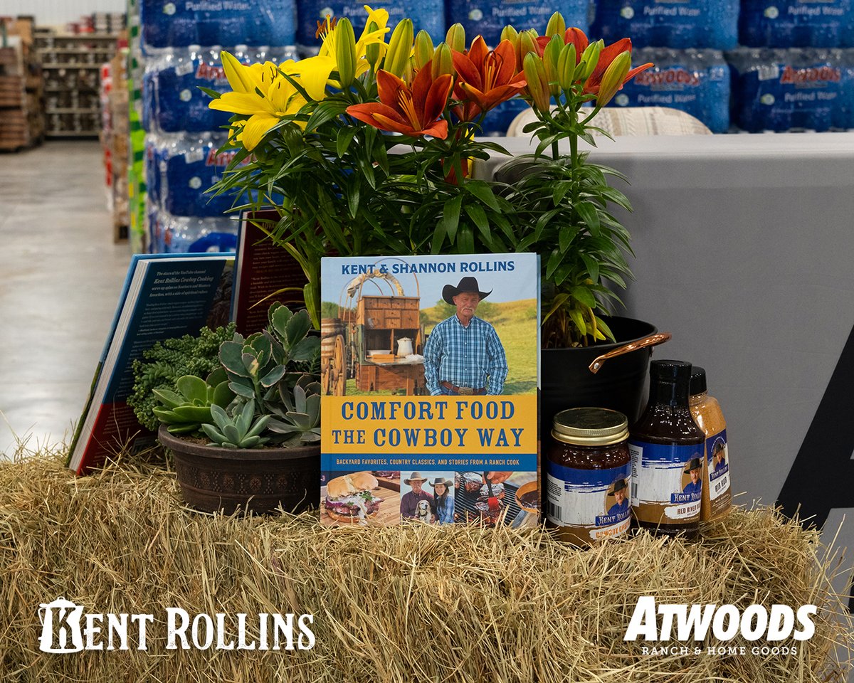 The NEW Kent Rollins cookbook, Comfort Food the Cowboy Way, is now available at Atwoods! Pick up a copy at your local Atwoods or order it online: hubs.la/Q01QjnRf0
#AtwoodsOutdoors #Cookbook #KentRollins #CowboyCooking #CastIronCooking #Cookout #ChuckWagon #Cooking