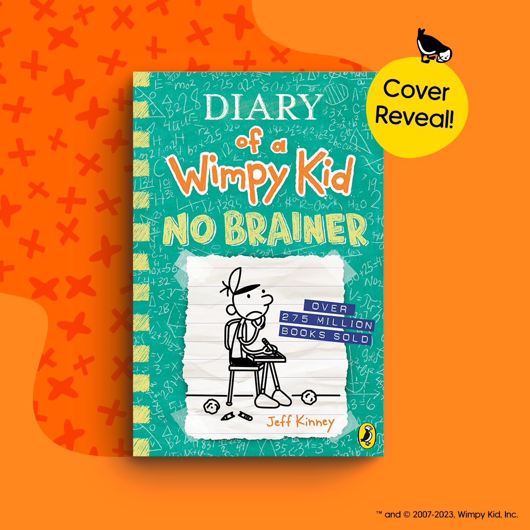 PuffinBooks on X: Cover reveal time! We're back with book 18 of Jeff  Kinney's Diary of a Wimpy Kid series 🧀 In No Brainer, can Greg and his  classmates save their school