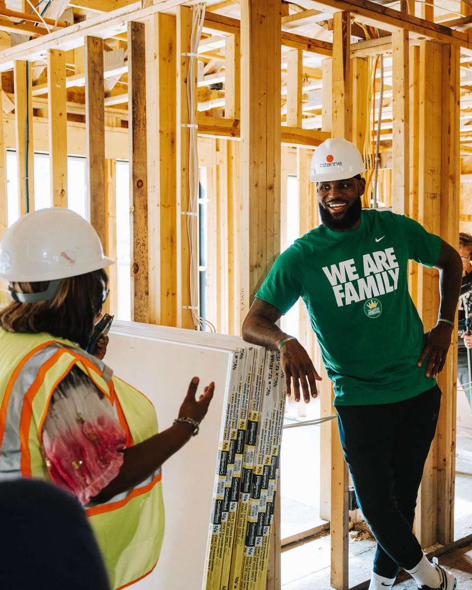 The work to create real and lasting change never stops for <a href="/KingJames/">LeBron James</a> here in Akron, Ohio. 💪🏾👑 Up next… 50 units of affordable housing. I Promise Housing by <a href="/EANDC330/">East Akron Neighborhood Development Corporation</a> opening soon!