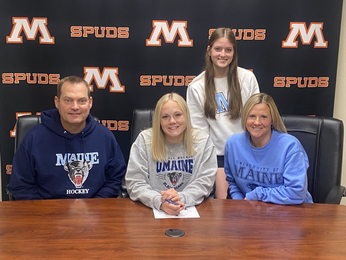 MHSSpuds's tweet image. Congrats to Spud Hockey player Bria Holm on her commitment to the University of Maine!