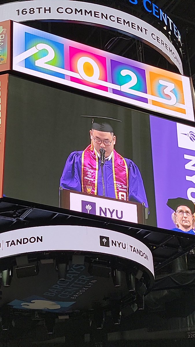 Sayar Lonial (@slonial) on Twitter photo A speech about hope from this years #valedictorian. About a #Classof2023 who can succeed no matter what is stacked up against them <a href="/nyutandon/">NYU Tandon</a> #nyutandonmade A speech about hope from this years #valedictorian. About a #Classof2023 who can succeed no matter what is stacked up against them <a href="/nyutandon/">NYU Tandon</a> #nyutandonmade
