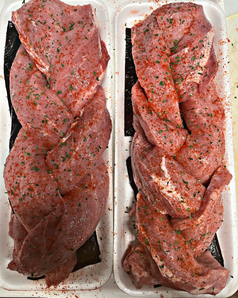 AdamsMarkets's tweet photo. Lexi is getting #RealFancy in #CanterburyCT.  Braided Pork Loins - what?!  Talk about a show stopper on your dinner table! https://t.co/iHvzehwdnV