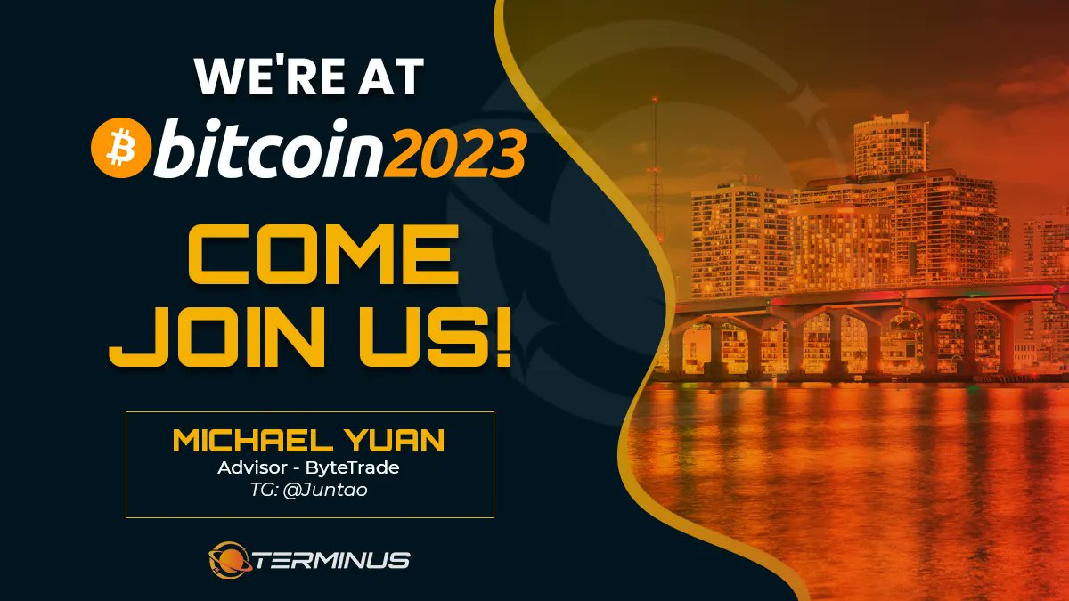 BytetradeLab's tweet photo. Day 1 at #Bitcoin2023 is in full swing! 🚀
Stop by to learn more about @TerminusOS. We're redefining privacy & security in the Web3 space.
Don't miss out!
#Bytetrade #Web3 #TerminusOS https://t.co/Te0JYrohIk