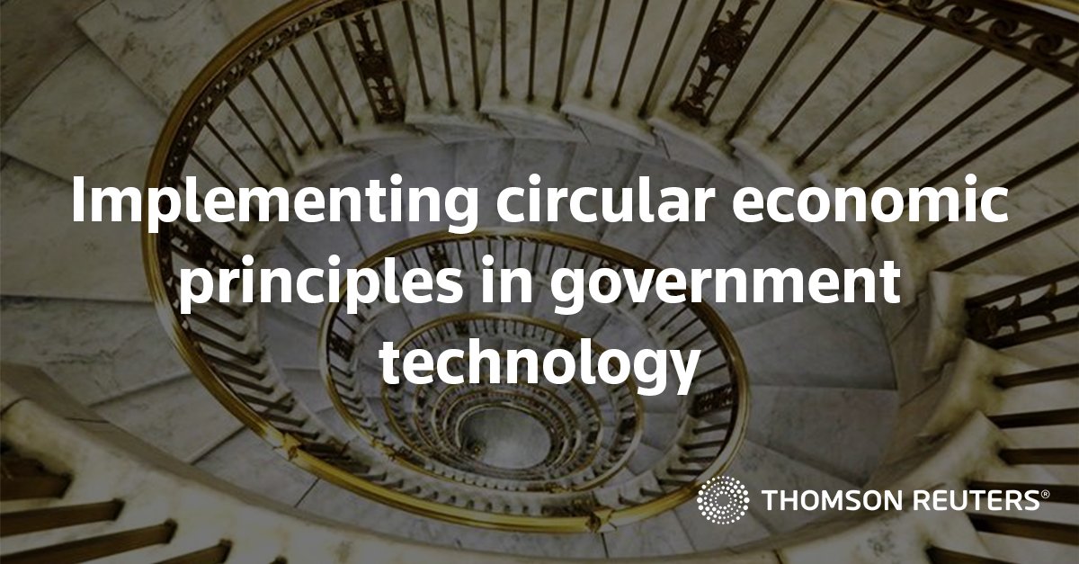 As #Government agencies move closer to their #Sustainability goals, adopting circular economic principles could be an advantage, especially with technology investments: ow.ly/bt1a50Oon7c

#TRInstitute