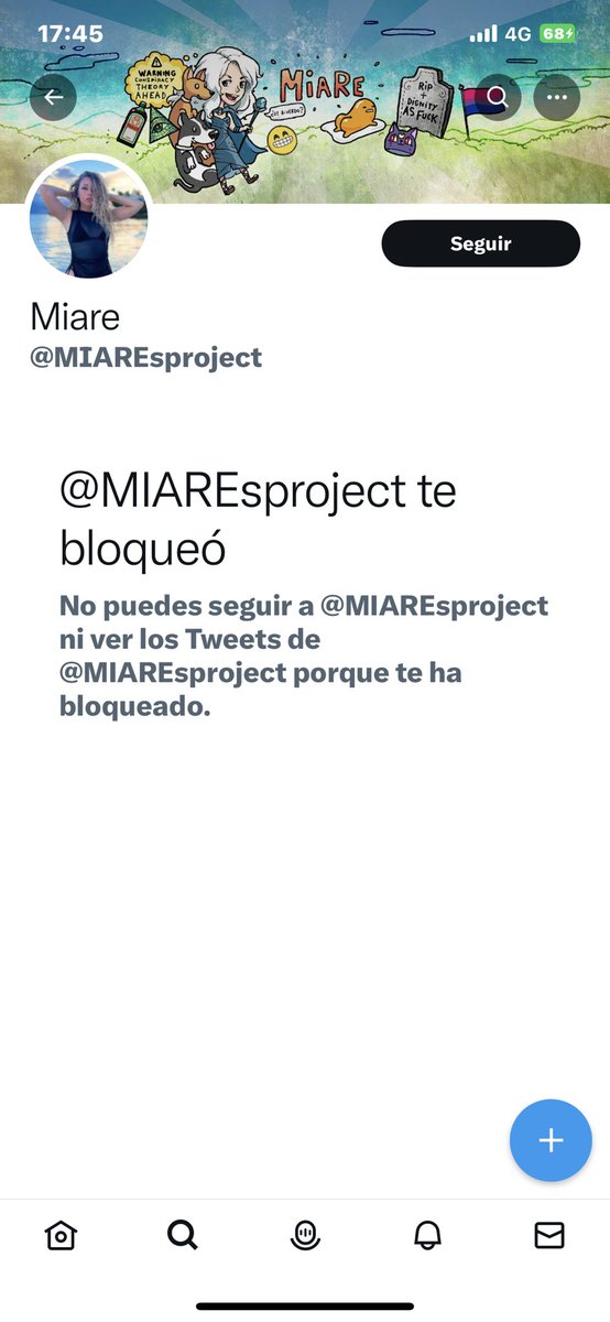 Nunca comenté nada a cerca de Miare y me he metido a ver si celebraba también su condena en el caso Argos y ya estoy bloqueada ??? 😂😂😂  

Dalas saca el champán 🍾