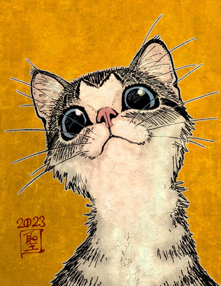 「おはこんばんちは」|CatCuts ✴︎日々猫絵描く漫画編集者のイラスト