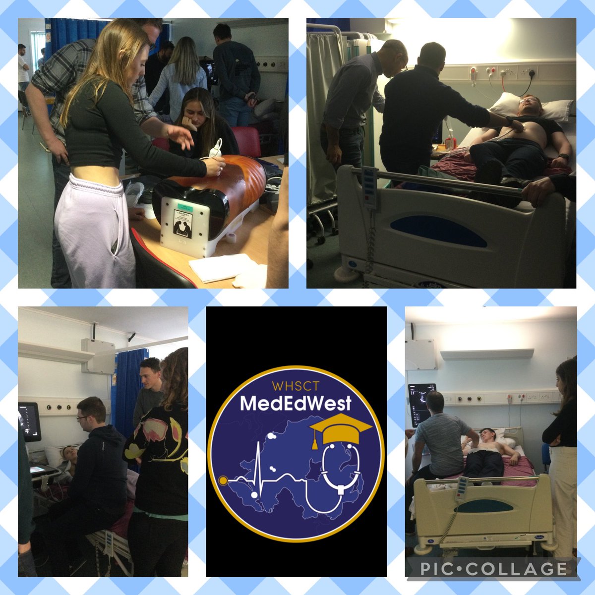 Hugely successful Point of Care Ultrasound course in #MedEdWest 🩻 Huge thanks to Dr Matthew McCartney for facilitating and driving knowledge forward to ED @WesternHSCTrust colleagues and kindly supported by @QUBMedEd students 🤩🙌🏼 #UltraSoundTraining