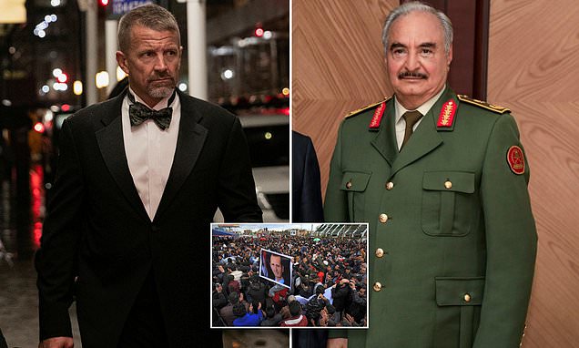 Loveon999's tweet photo. Erik Prince Austrian Indictment, Libya, Khalifa Haftar. Prince, along with the CEO of GLOBUS, a Bulgarian arms dealer, a British security advisor, and a South African pilot have been indicted. https://t.co/i47XHhDqvw