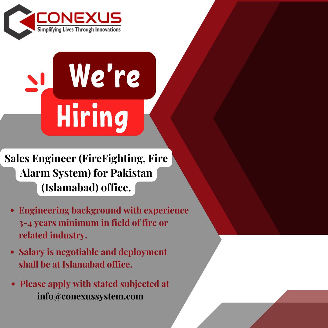 ConexusE's tweet photo. #Conexus #FireFighting #Engineer #Pakistan #Lahore #SmokeSystem #FireSystem #Hiring #FireProtection #FireSafety #FireAlarmsystem #ConexusHiring #FireAlarm #Securitysystem #Alarm #Protection #Fire #Fireprotection #Firefighter https://t.co/BZVpndaVAX