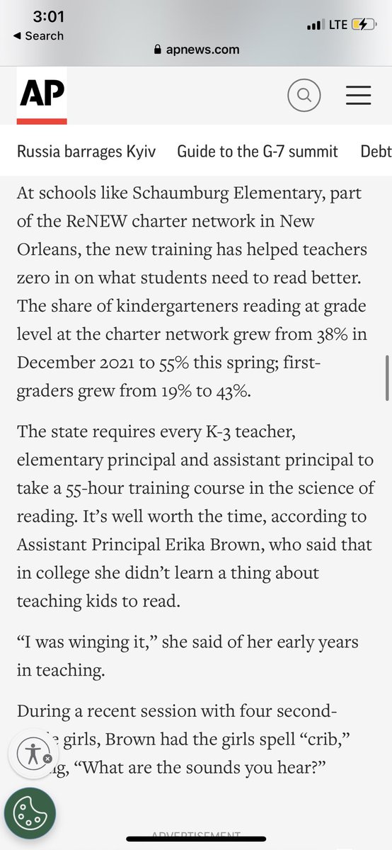 Deep South states have adopted science-based reading approaches based on phonics and have seen their reading scores go up a lot. 

Seems like very low hanging fruit for the rest of the country.