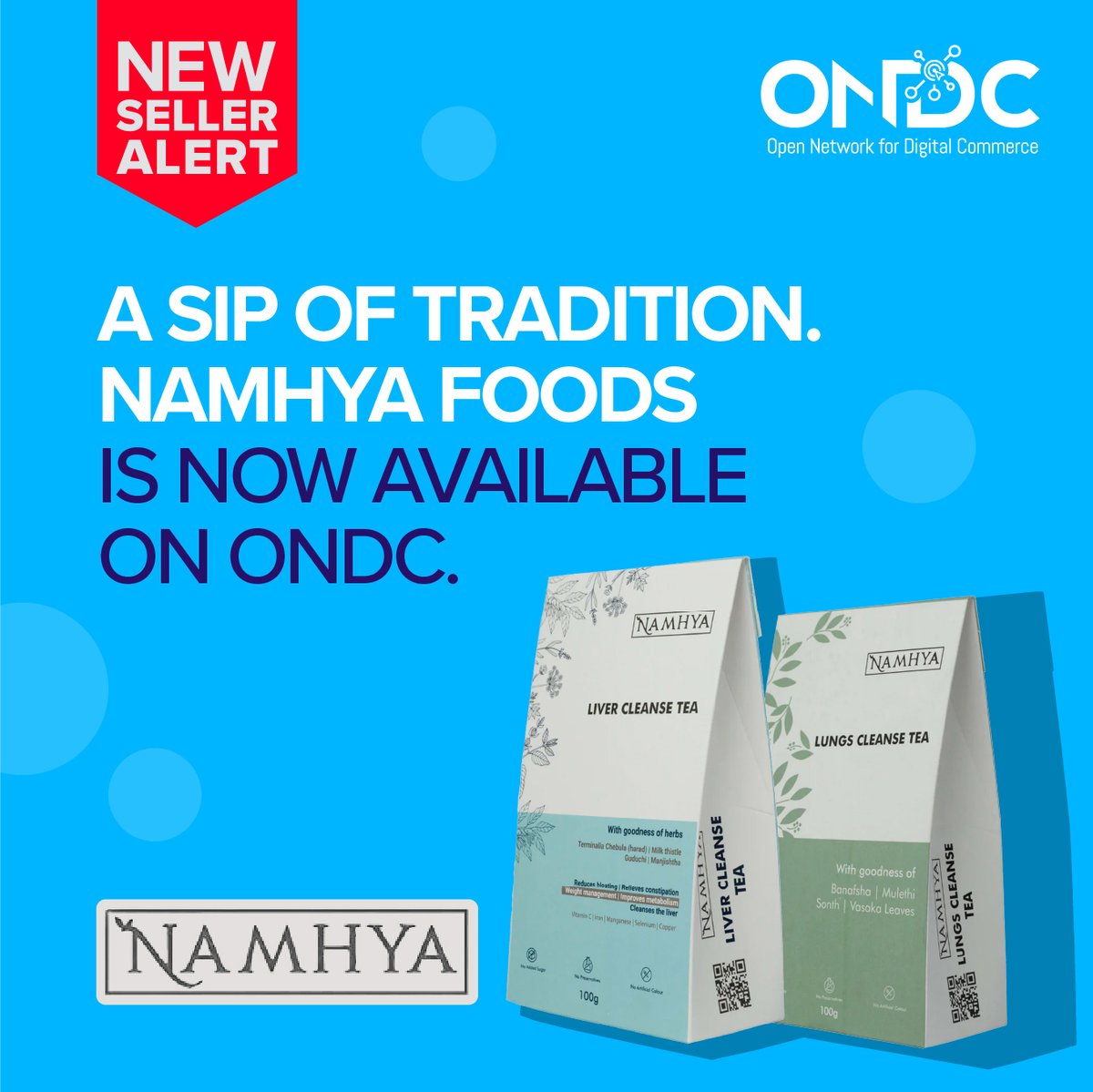 ONDC_Official's tweet photo. Namhya Foods, a company that combines taste and health, is dedicated to bringing the teachings of Ayurveda to the nation. Despite facing numerous challenges in penetrating the larger market, @Namhyafoods has successfully expanded their reach to millions of people through ONDC's network. Furthermore, the company has managed to do so while retaining complete control over their own terms.

#ONDC #NamhyaFoods #NewSellerAlert #Ecommerce

Support your health and shop Namhya from any buyer app:

Mystore: https://t.co/QYTenqBeSl

Spice Smart Shop: https://t.co/I1kDUawPQX

Craftsvilla: https://t.co/d24ILxxcAk

Paytm: https://t.co/5HTkkS44ks (Paytm app required) *

Pincode: https://t.co/PyLfFs1A0L (Pincode app required) *

@PiyushGoyal | Anurag Jain | @NandanNilekani | @anilarch | @AdilZainulbhai | @rssharma3 | Anjali Bansal |@buzzindelhi | @sureshksethi | @dilipasbe | @jaxayshah | @ramann_siva | Nitin Chugh | @ashishchauhan | Ritesh Tiwari | Ashish Parthsarthy | Ateesh Singh | Vineet Mathur | @pramodkvarma | @SujithNairK | @kumarraja1 | @praveendel | @KoshyTK | Harishankar K | @shireeshjoshi | Rahul Handa | Nitin Mishra | @jainvibhor