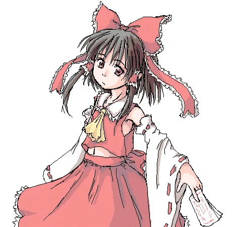 7. 東方紅魔郷～ まずは弾幕に意味とキャラクターの背景を込めるというやり方にびっくりし、軽妙なセリフ回しや、わかりやすく素敵な記号で構成されたデザインに驚かされ、そのまま東方地霊殿までどっぷりとハマった作品です。今でも霊夢は、妙に描きたくなる時があります(いつも途中で止まるけどw)