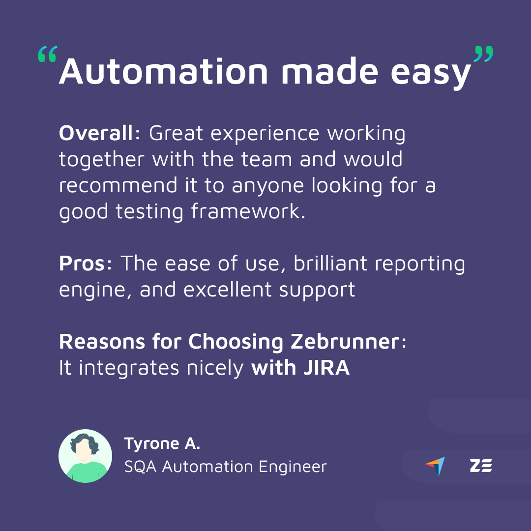 🎉 Hurrah! Zebrunner Automation Reporting has received another outstanding review on #capterra! 🌟 

🙌 We're grateful for the trust and valuable insights from our customers. Thank you for your support! 🤝

#zebrunner #testautomation #testing #automatedtesting #reviewpost