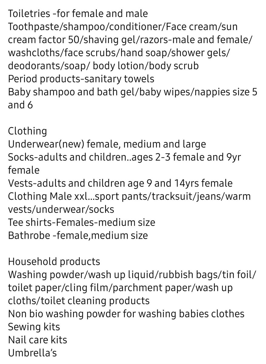 We have received requests for the following items.If you can help,pls contact secretary.fermoy@irishredcross.com