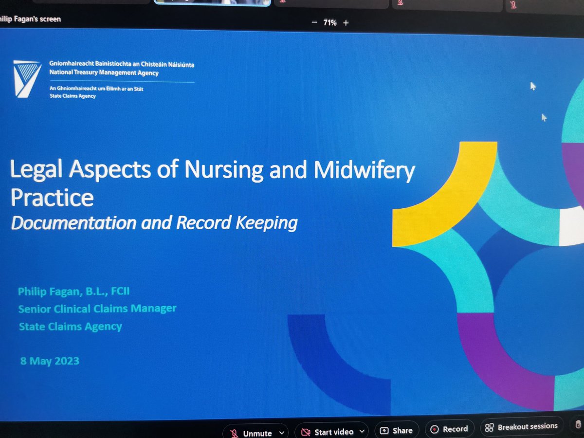'If only it was in the records' - Philip Fagan, Senior Clinical Claims Manager with the State Claims Agency discussing the importance of record keeping #legalaspectsnursemidwife @NTMA_IE @NurMidONMSD @CeireRochford @NMPDUKilkenny