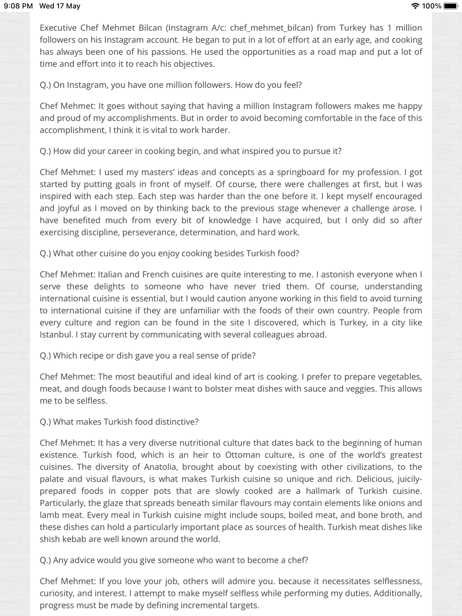 mohd_ridakhan's tweet image. An Interview with Chef Mehmet for @AsianWorldNews Newspaper.  Read his full article on the newspaper website asianworldnews.co.uk 
#food #chefslife #chef #foodie #aviationauthor
