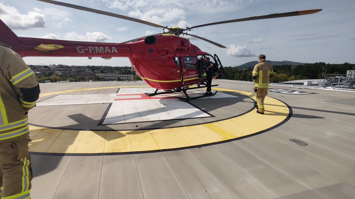 First visit of helimed 3 to our deck #helideck #rhcyp #NHS